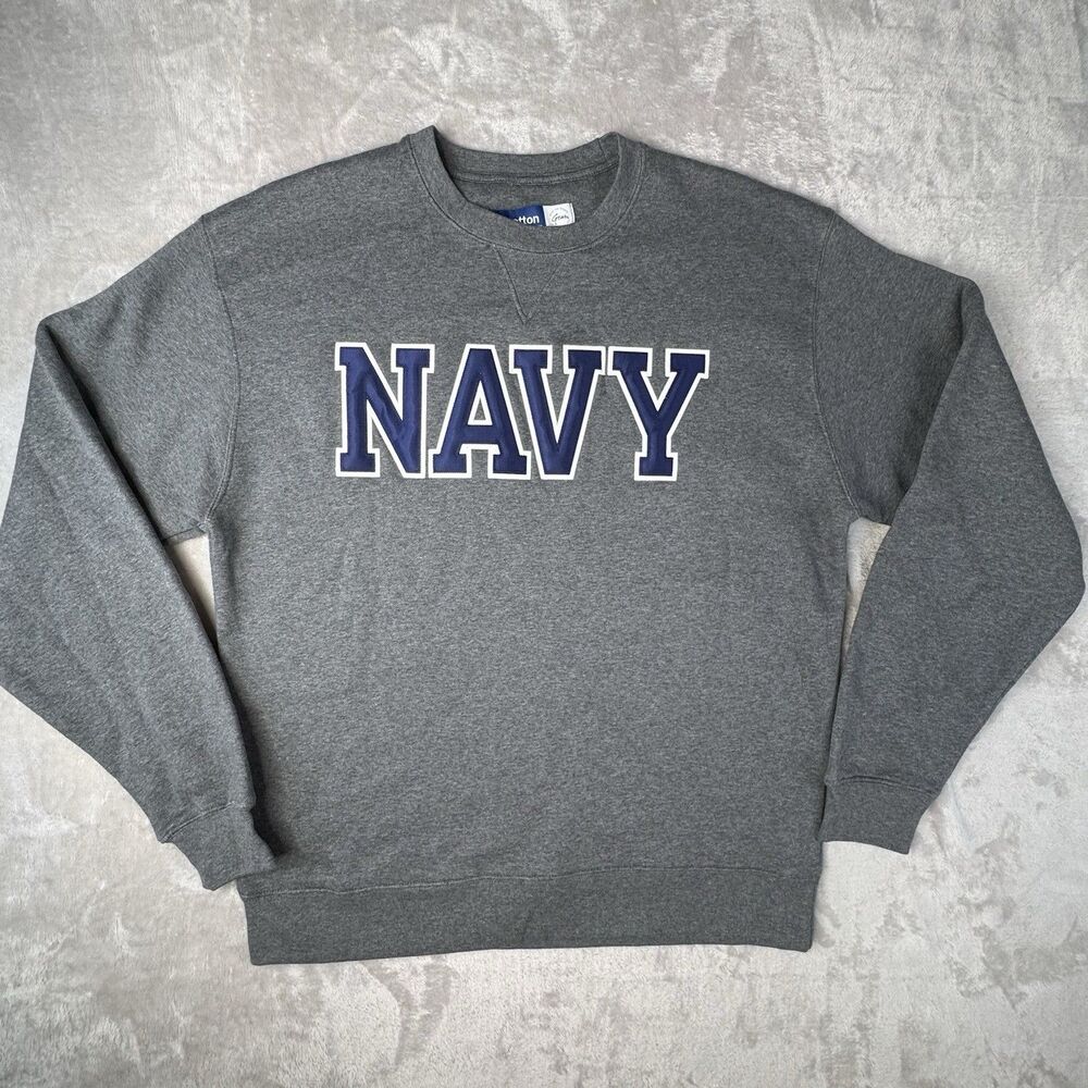 U.S. Naval Academy Big Cotton Sweatshirt XL Gray Crewneck NWT Gear For Sports